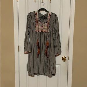 Vintage dress with tassels